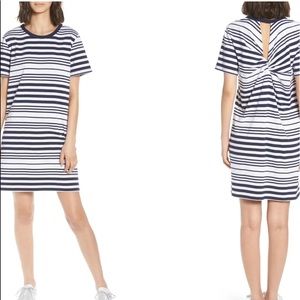 Blue & white tshirt dress.